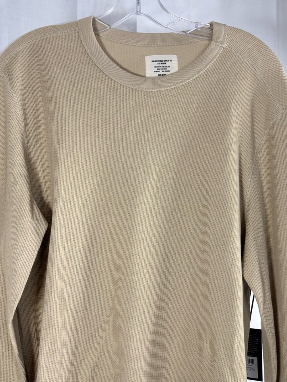 NWT BUCK MASON Men’s Vintage Thermal Surplus Tee - in Sand Dune Size M - Picture 2 of 9
